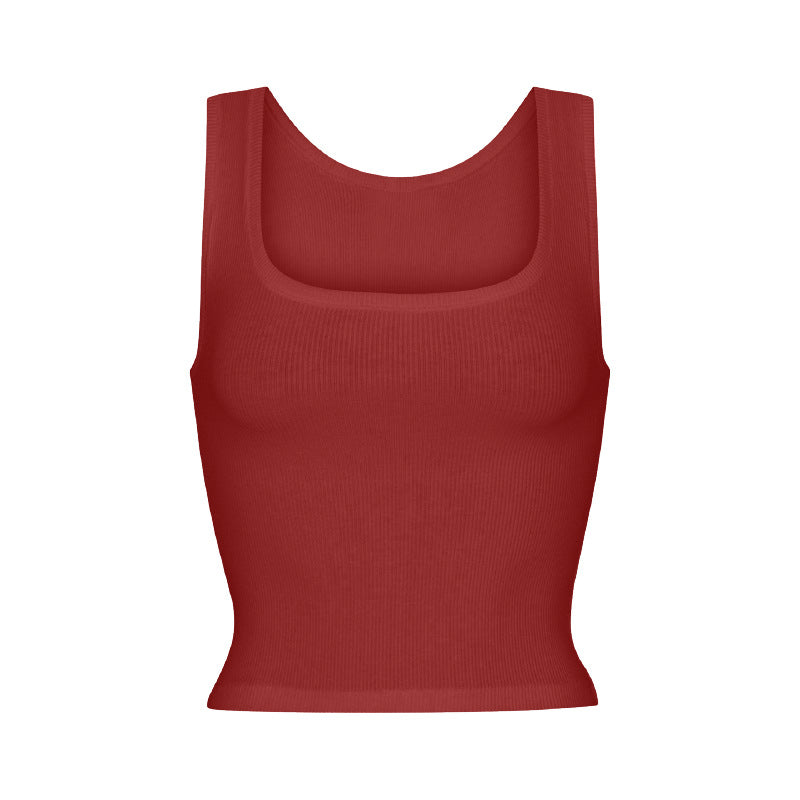 Women's Ribbed Stretch Camisole - Slim Fit Tank Top with Straps