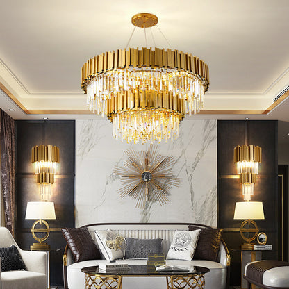 Modern Crystal Chandelier - LED Ceiling Light for Living Room