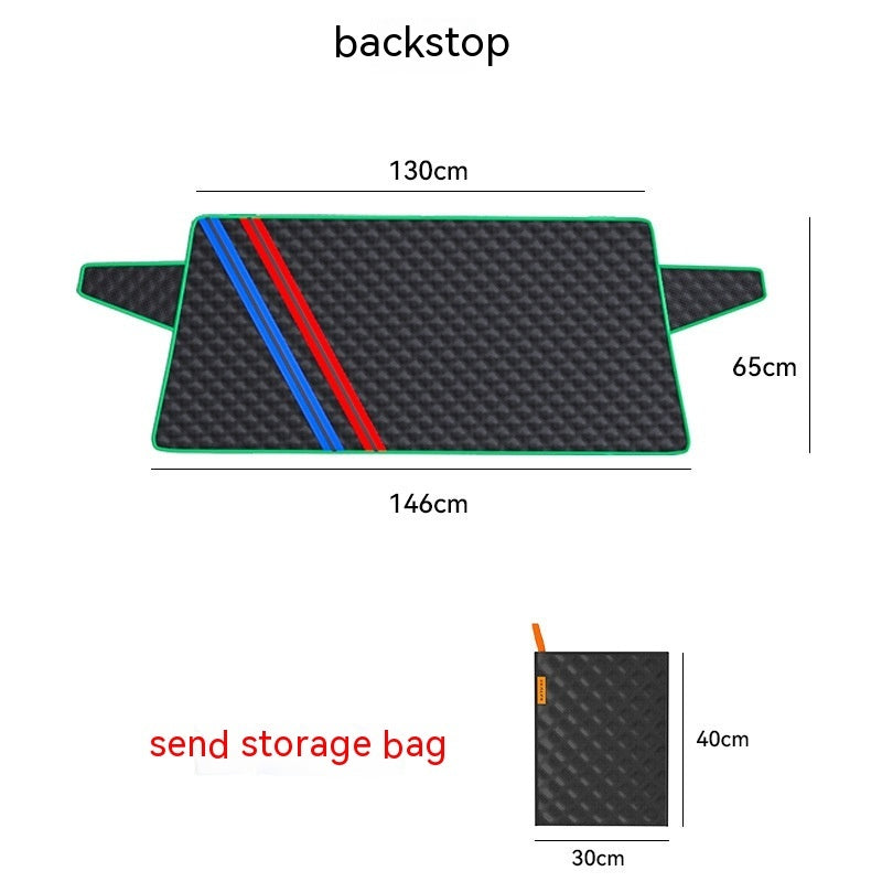 Car Windshield Sun Shade - Half Cover with Storage Bag