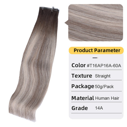 Hand-Knitted Hair Weft Extensions - Real Human Hair Braid