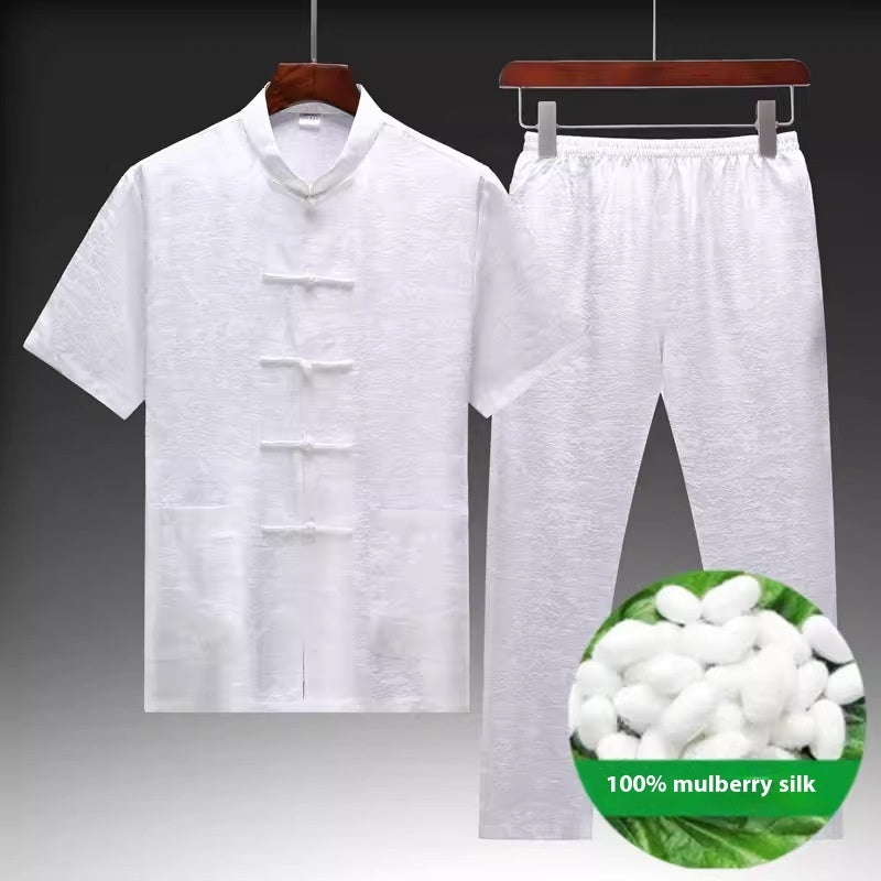 Premium Mulberry Silk Tang Suit - Men's Traditional Chinese Jacket