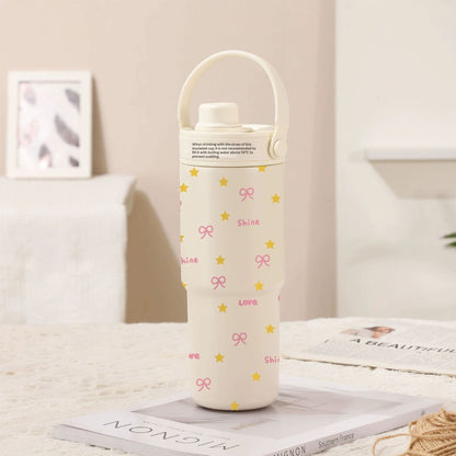 Insulated Straw Tumbler with Ceramic or Stainless Steel Liner - 725ml