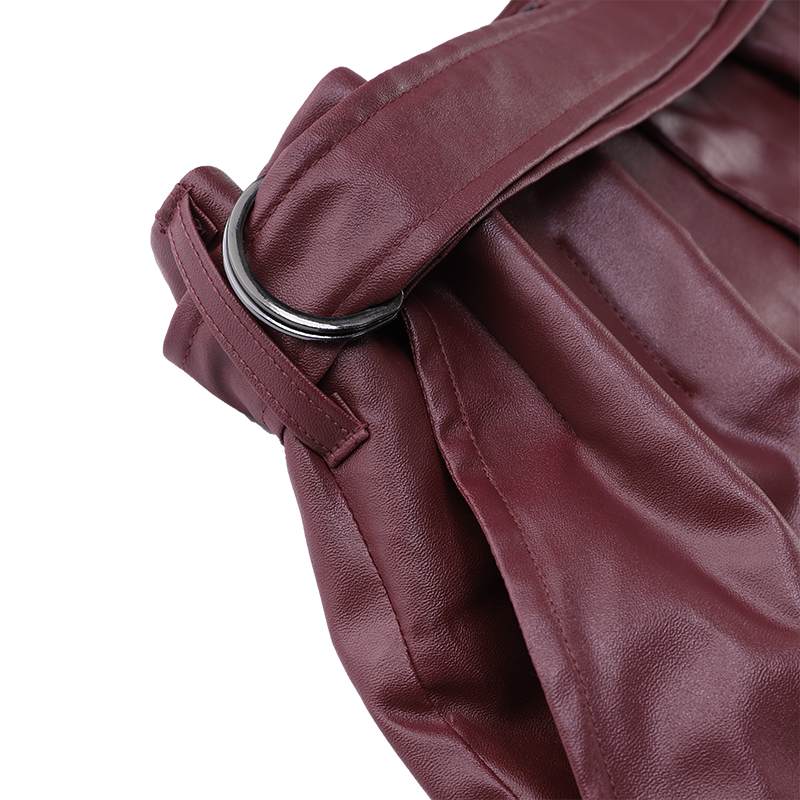 Women's High-Waist Faux Leather Pencil Pants - Slim Fit Trousers