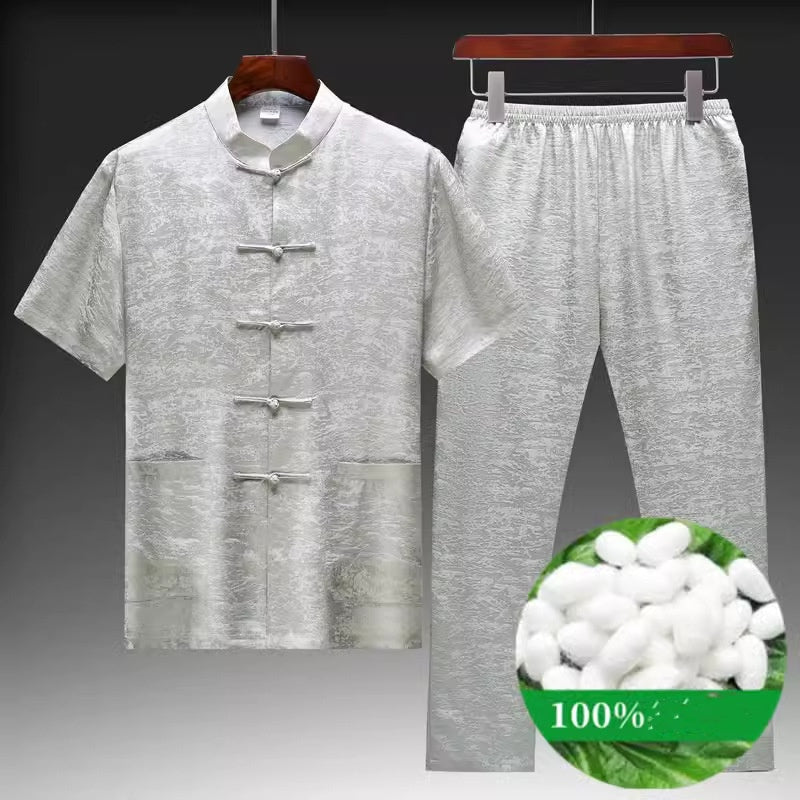 Premium Mulberry Silk Tang Suit - Men's Traditional Chinese Jacket