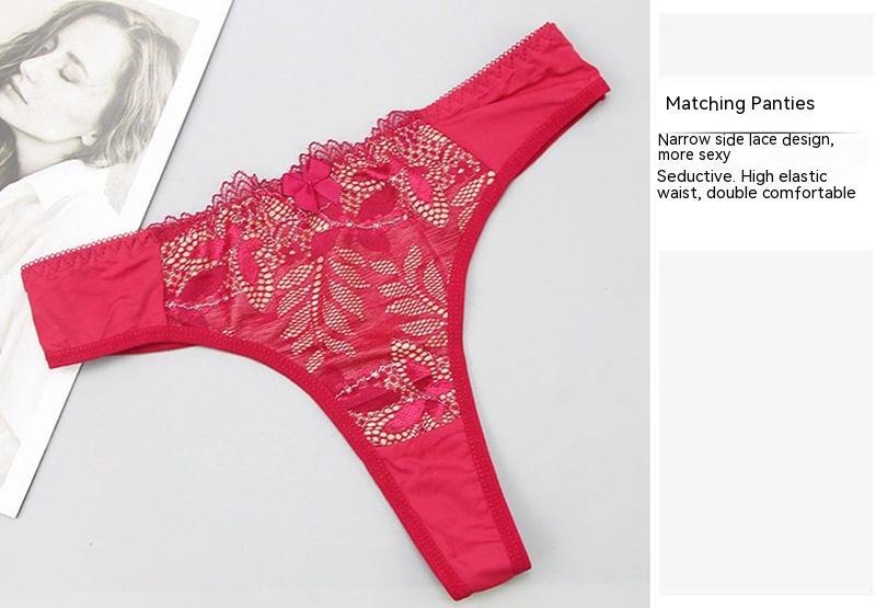 Women's Push-Up Lace Bra Set - Cotton Molded Cup with Moderate Lift