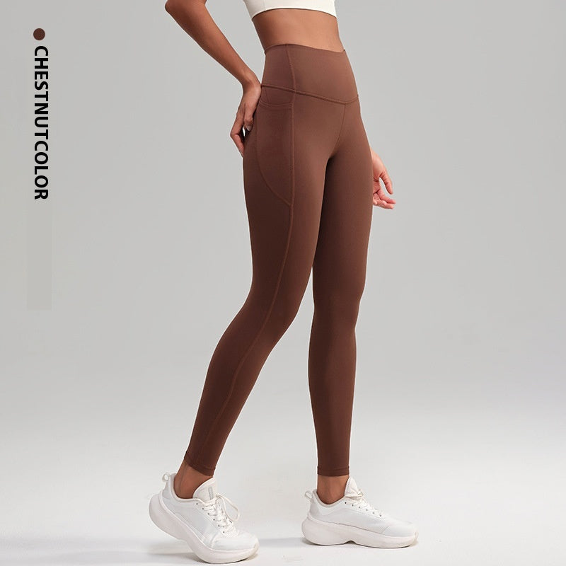 High-Waist Cropped Yoga Pants - Women's Nylon Athletic Capri Leggings