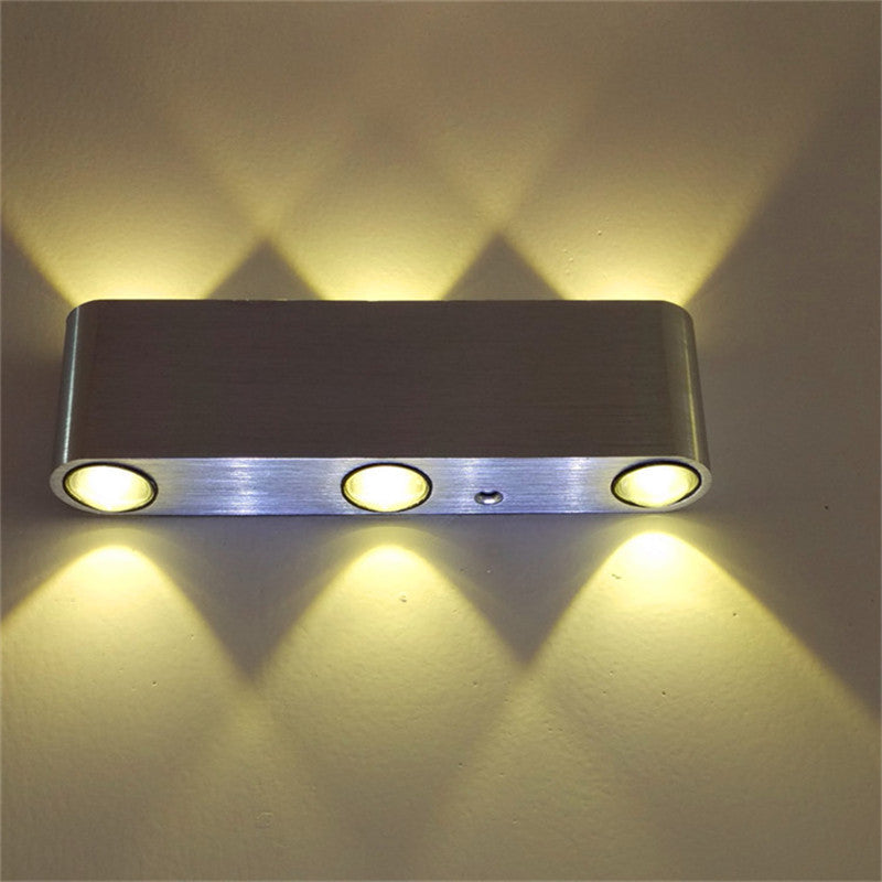 Modern LED Aluminum Rectangular Wall Lamp - Energy-Efficient Bedroom Lighting with 7 Color Options