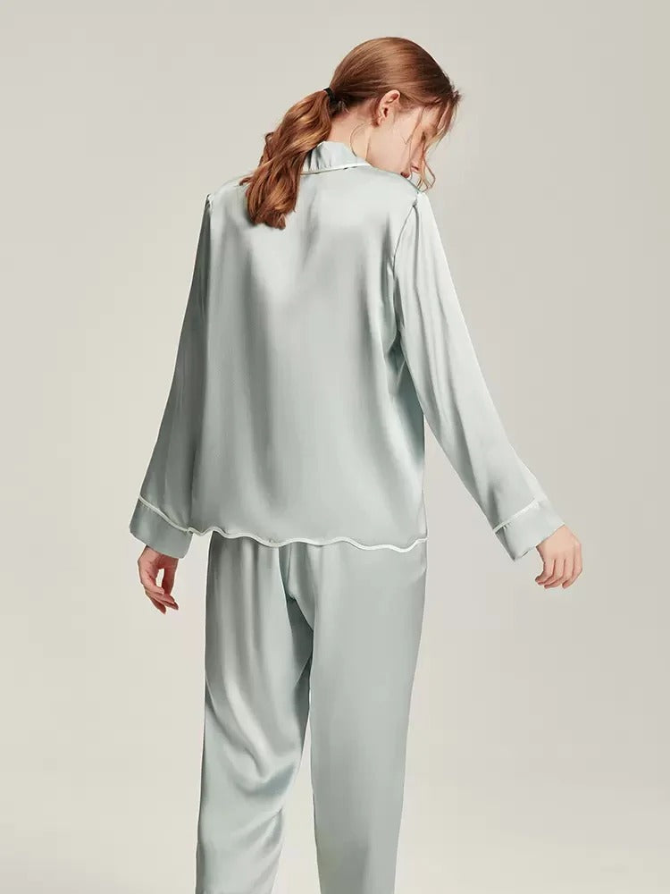 Women's Mulberry Silk Pajama Set - Long Sleeve Two-Piece Sleepwear
