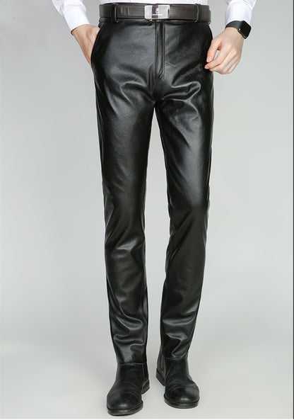 Premium Genuine Leather Motorcycle Pants - Men's Slim Fit Riding Trousers