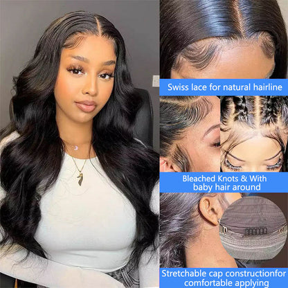 Loose Deep Wave 13x4 Lace Front Human Hair Wig - Remy Hair with Swiss Lace