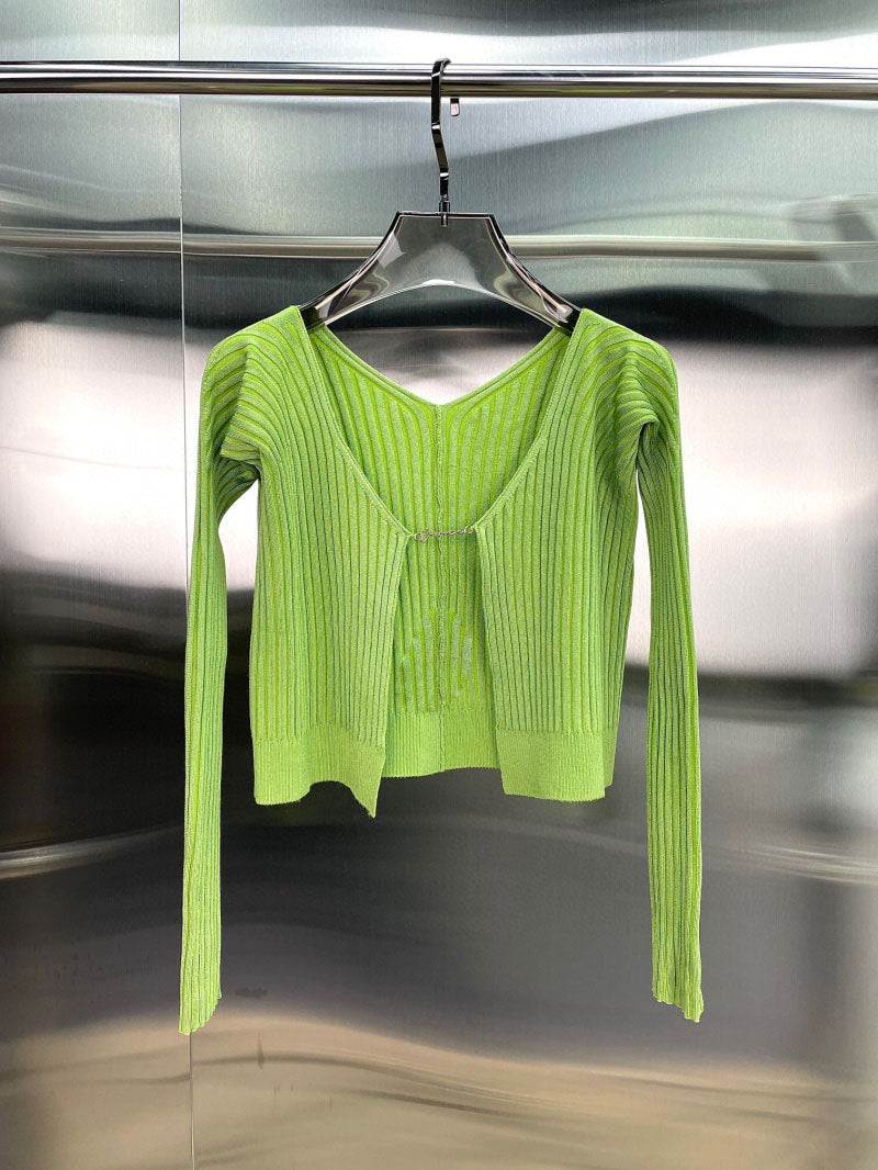 Women's Gentle Knitted Cardigan - Long Sleeve Open Front Sweater