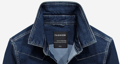 Men's Long Sleeve Denim Shirt - Cotton Casual Outdoor Leisure Shirt