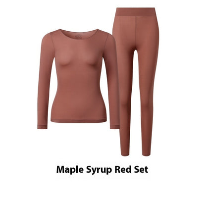 Women's Ultra-Thin Thermal Underwear Set - Lightweight Nylon Spandex Base Layer