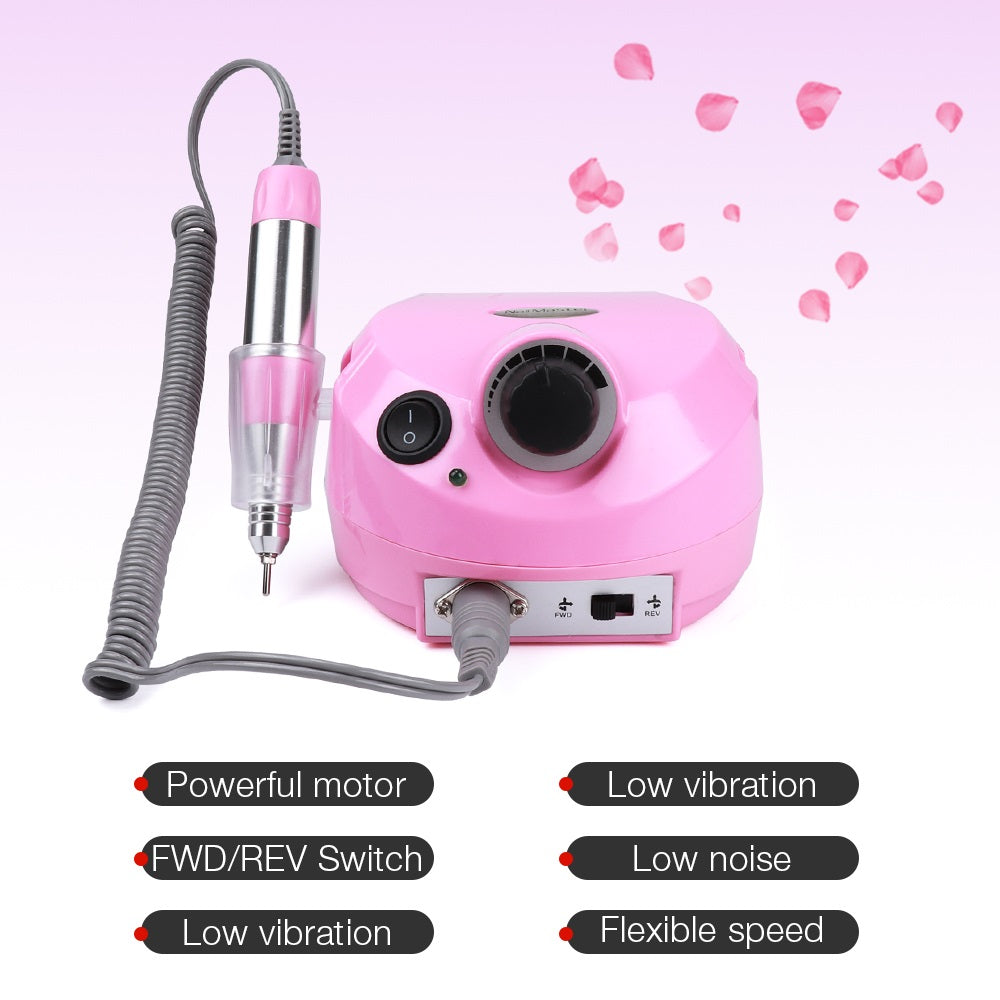 Professional Electric Nail Drill Machine - 35000 RPM Manicure System with Foot Switch