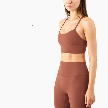 Y-Shaped Sports Bra - Wireless Gathered Support for Yoga and Fitness