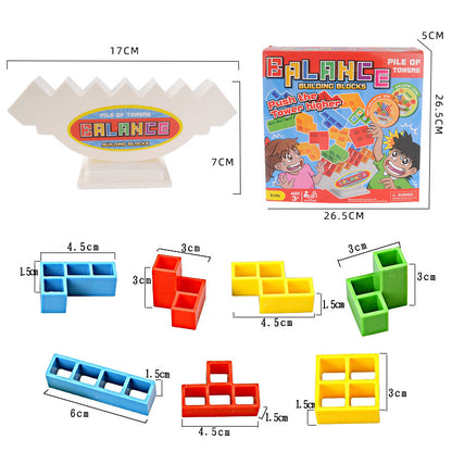 Balance Stacking Game - Educational Tower Building Blocks for Kids & Adults