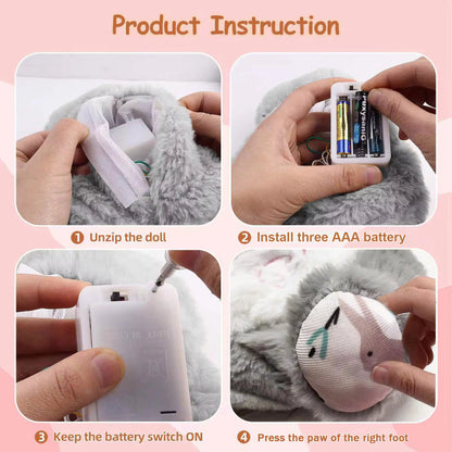 Breathing Plush Soothing Toy for Babies – Rabbit & Elephant with Music & Soft Light