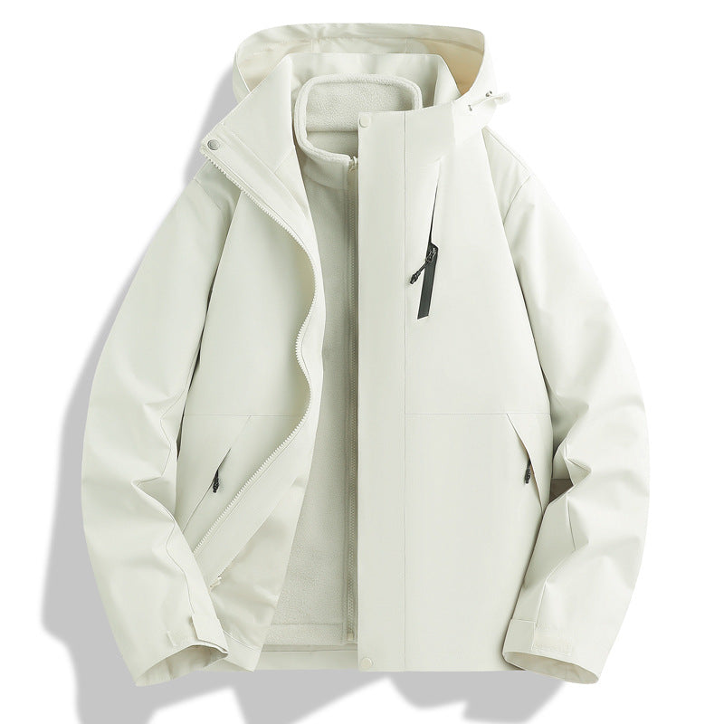 Three-in-One Fleece-Lined Thick Coat for Couples