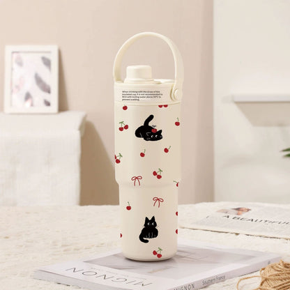 Insulated Straw Tumbler with Ceramic or Stainless Steel Liner - 725ml