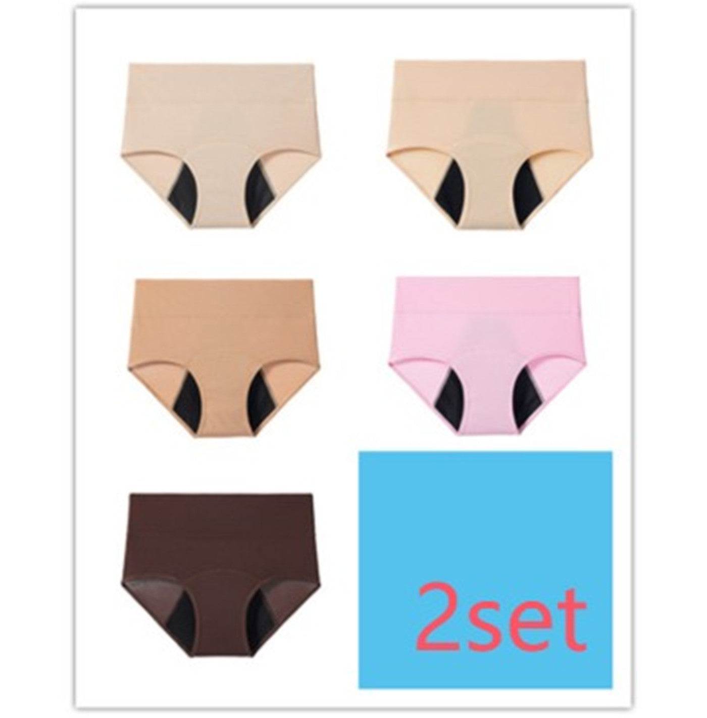 High Waist Menstrual Underwear - 3-Layer Absorption Period Protection