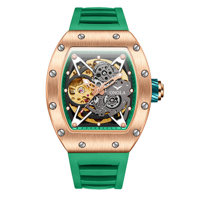 Men's Automatic Mechanical Watch | Silicone Band | 43.5mm | 30m Water Resistant | 13 Colorways