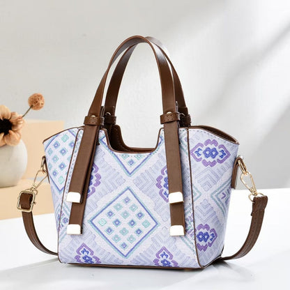 Luxury Monogram Boston Pillow Bag - Jacquard Embroidery Crossbody Handbag