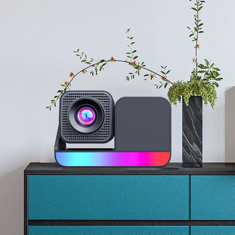 HD Karaoke Projector with Microphone - 1080P Home Theater Projector