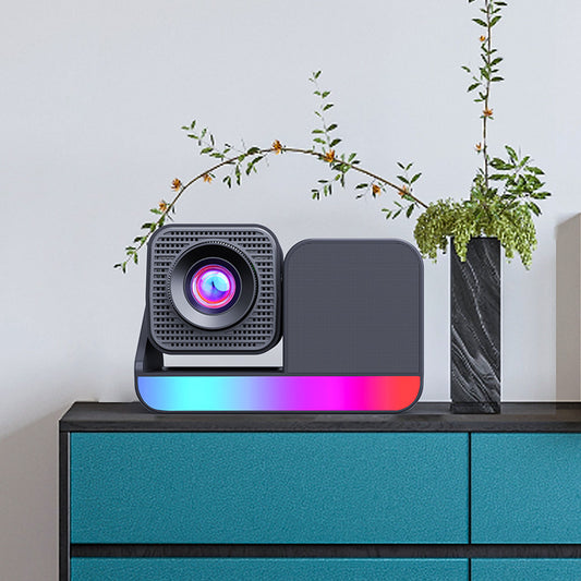 HD Karaoke Projector with Microphone - 1080P Home Theater Projector