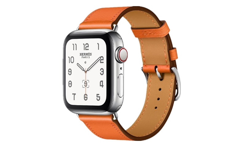 Genuine Leather Apple Watch Band - Premium Cowhide Strap with Stainless Steel Pin Buckle