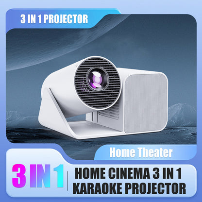 Karaoke projector microphone and control features