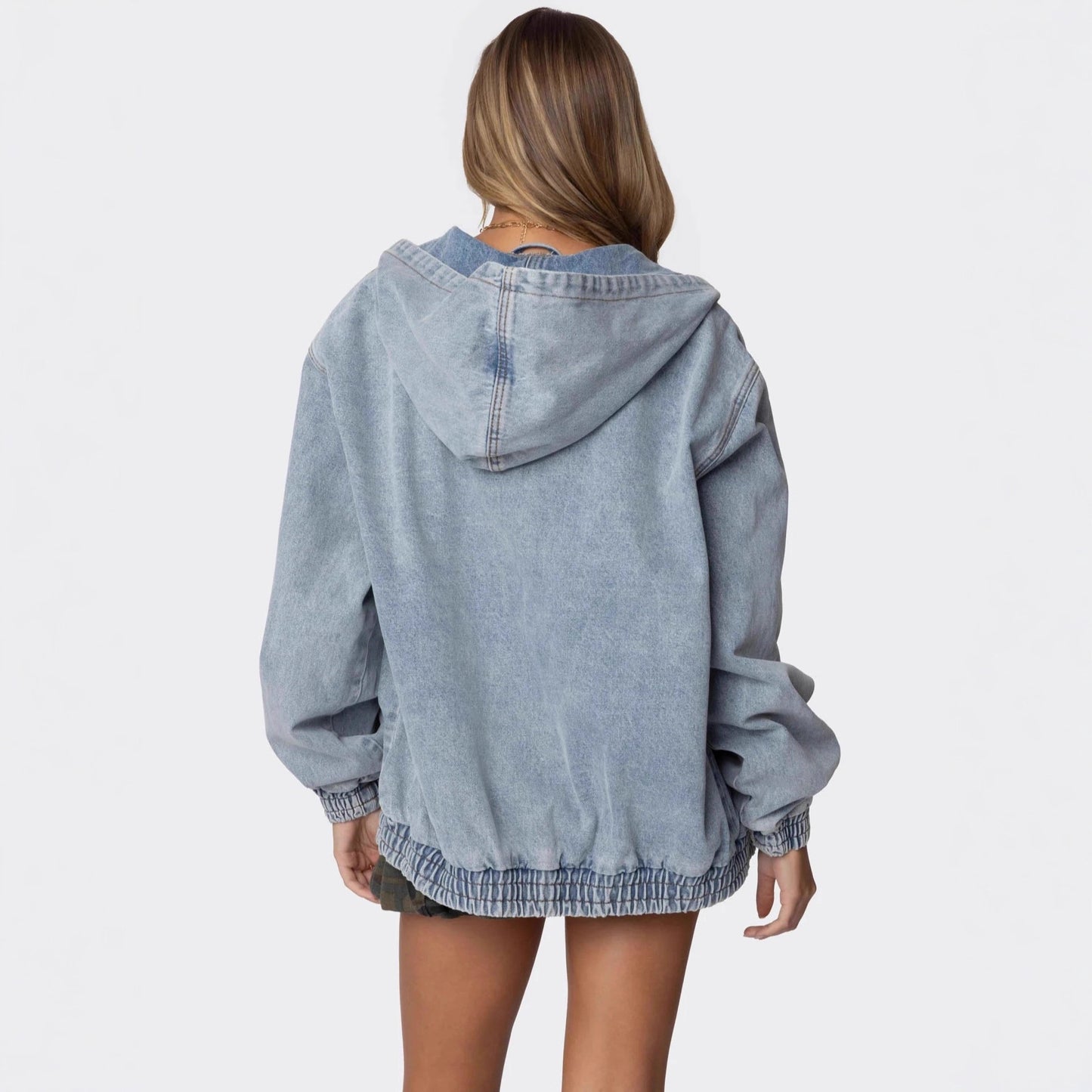 Women's Autumn Loose Versatile Long Denim Jacket - Oversized Casual Outerwear