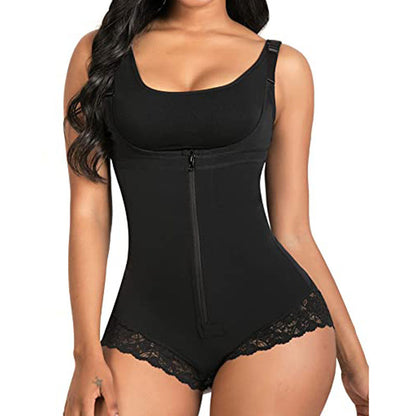 Full Body Shapewear Bodysuit with Zipper - Hip Lifting and Tummy Control