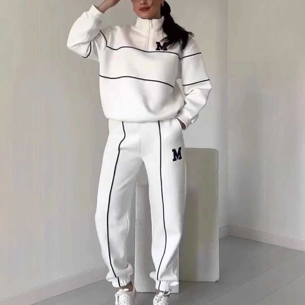 Women's 2 Piece Lounge Set - Pullover Sweatshirt & Sweatpants