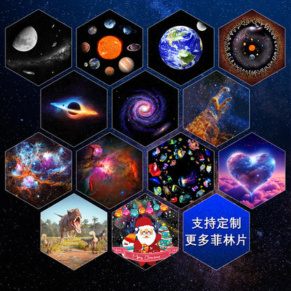 13-in-1 Galaxy Projector - Ultra Clear Space Planetarium Light with Meteor Effects