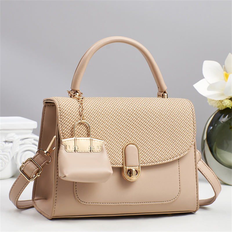Hollow Out Bucket Shoulder Bag - Portable PU Leather Handbag