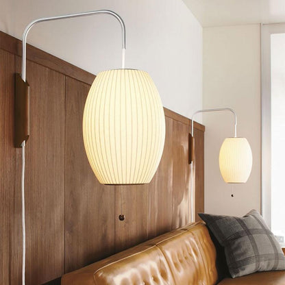 Artistic Silk Wall Sconce - Bedroom & Study Lamp
