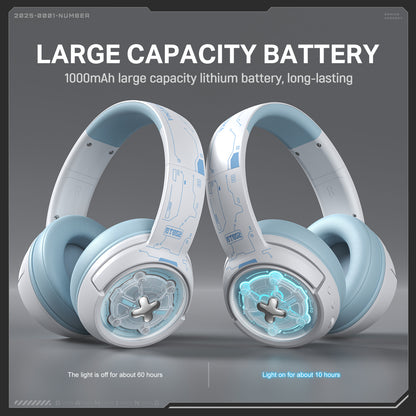 GT802 Wireless Gaming Headset - Over-Ear Bluetooth Headphones with LED