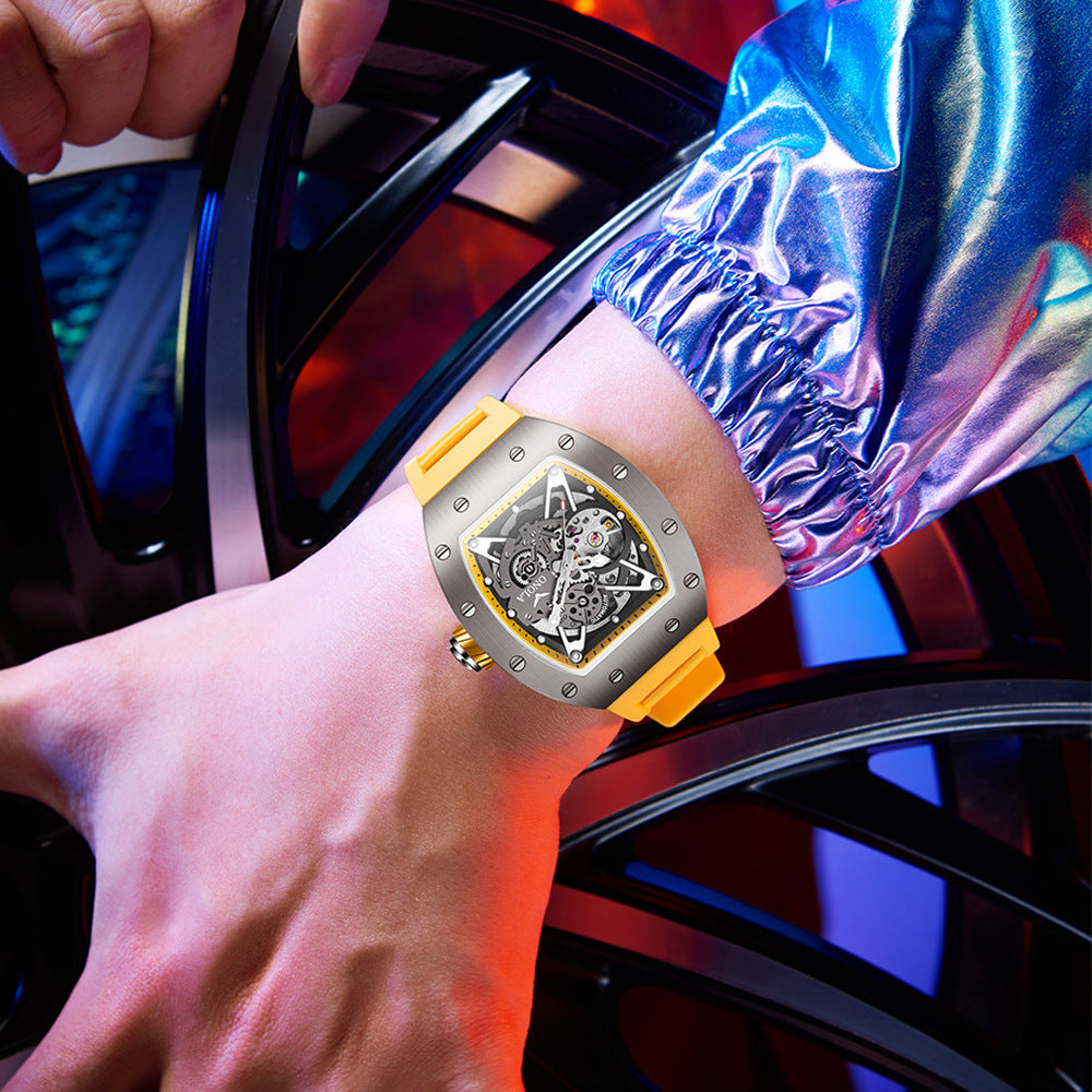 Men's Automatic Mechanical Watch | Silicone Band | 43.5mm | 30m Water Resistant | 13 Colorways