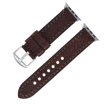 Top Layer Cowhide Leather Watch Strap - Full Grain Water Oil Leather for Apple Watch