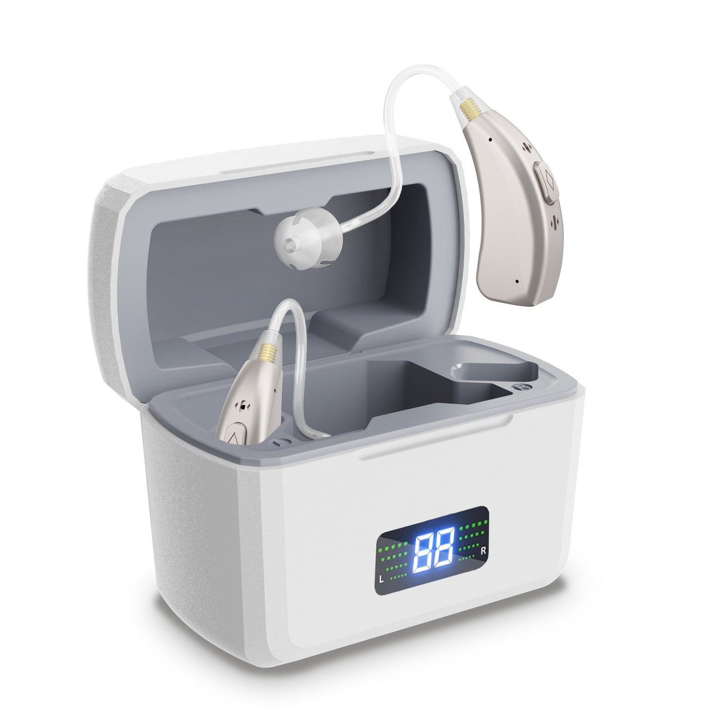Digital BTE Hearing Aids - Rechargeable Behind-The-Ear Sound Amplifier