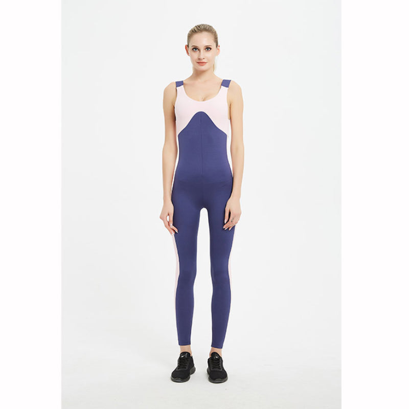 Seamless Halter Yoga Jumpsuit - Women's Fitness Activewear
