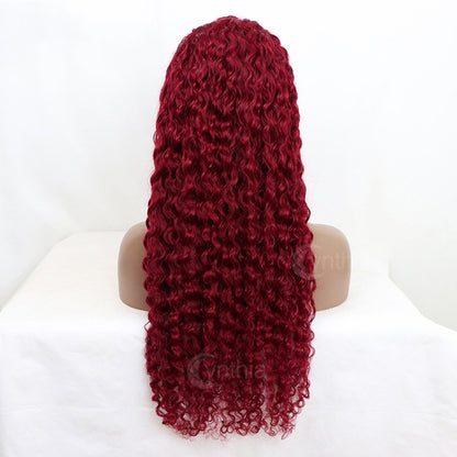 13x4 Water Wave Lace Front Human Hair Wig - Hand-Woven Natural Style