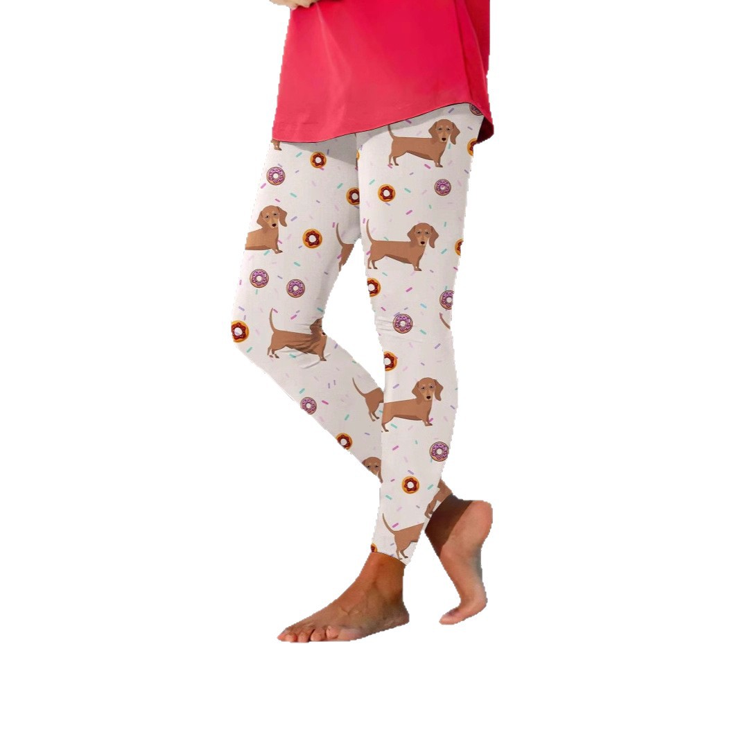 Peach Hip Elastic Base Yoga Pants - Sports Fitness Leggings