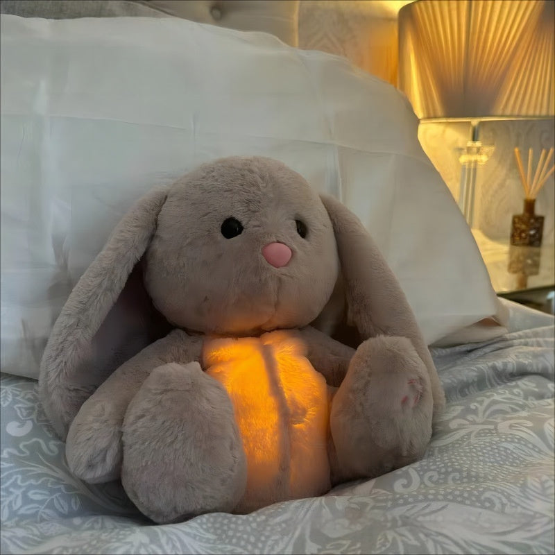 Breathing Plush Soothing Toy for Babies – Rabbit & Elephant with Music & Soft Light