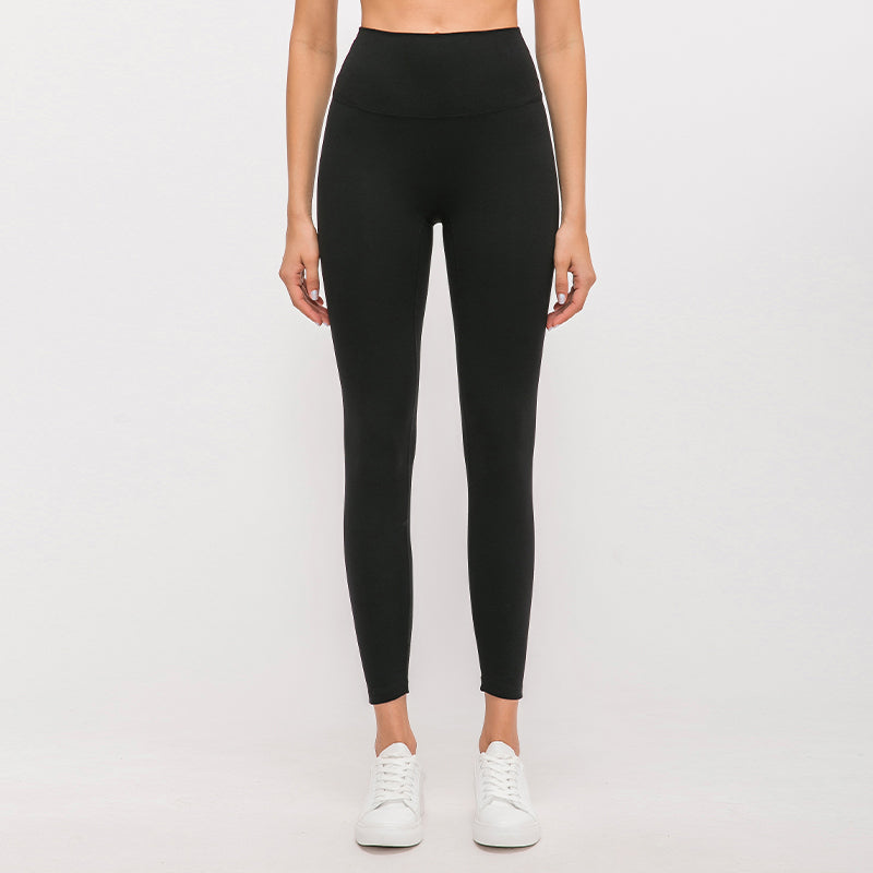 Seamless High Waist Yoga Fitness Leggings - Women's Nine-Point Activewear Pants