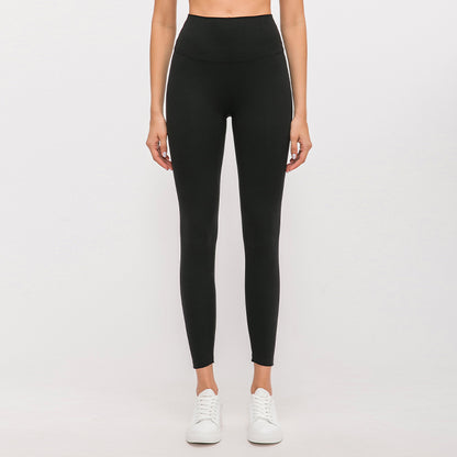 Seamless High Waist Yoga Fitness Leggings - Women's Nine-Point Activewear Pants