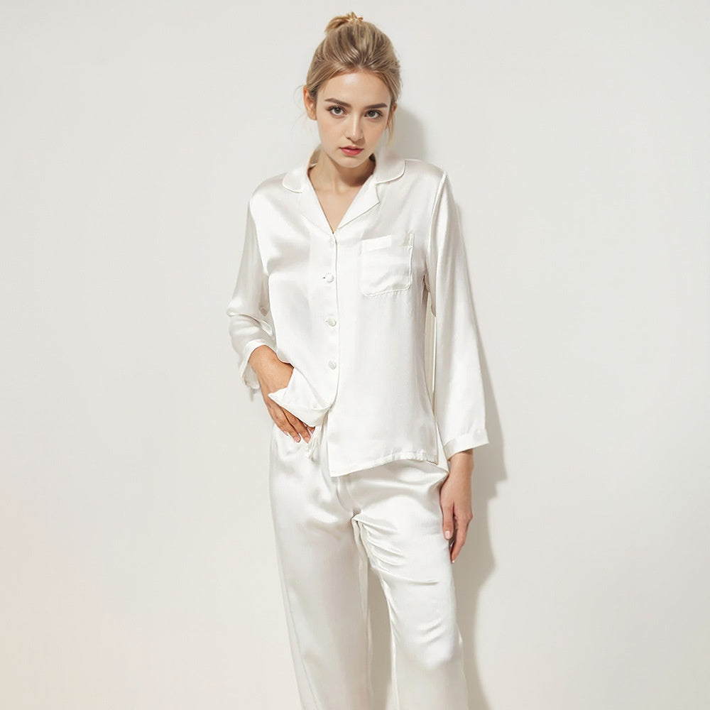 Luxe Mulberry Silk Pajama Set - Long Sleeve Women's Sleepwear