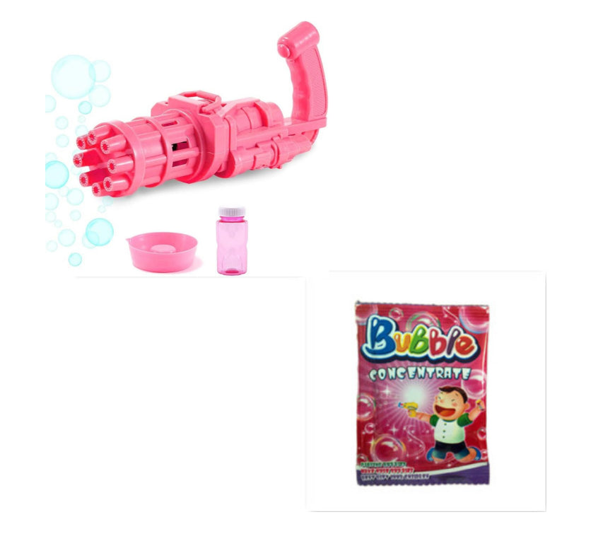 2-in-1 Bubble Machine Toy - Battery-Operated Bubble Blower & Fan for Kids