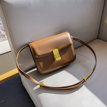 Retro PVC Leather Shoulder Messenger Bag - European American Style Crossbody