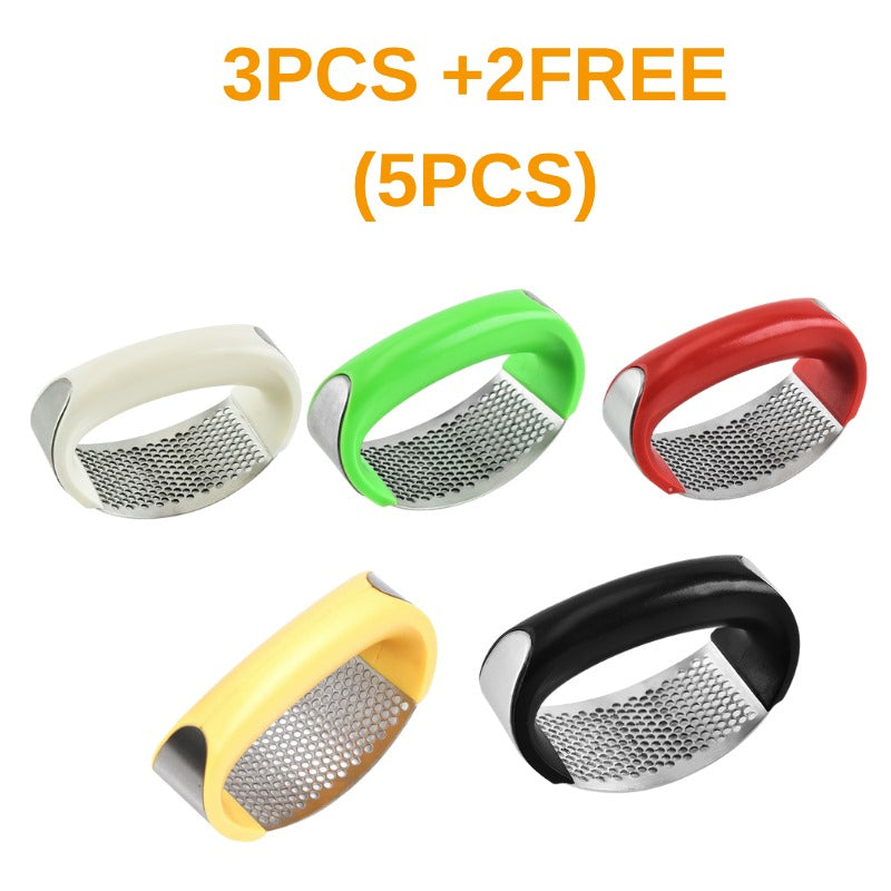 Stainless Steel Garlic Press - 304 Stainless Steel Manual Garlic Crusher